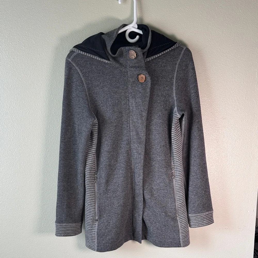 prAna Women’s Gray‎ Wool Blend Hooded Jacket Size Small